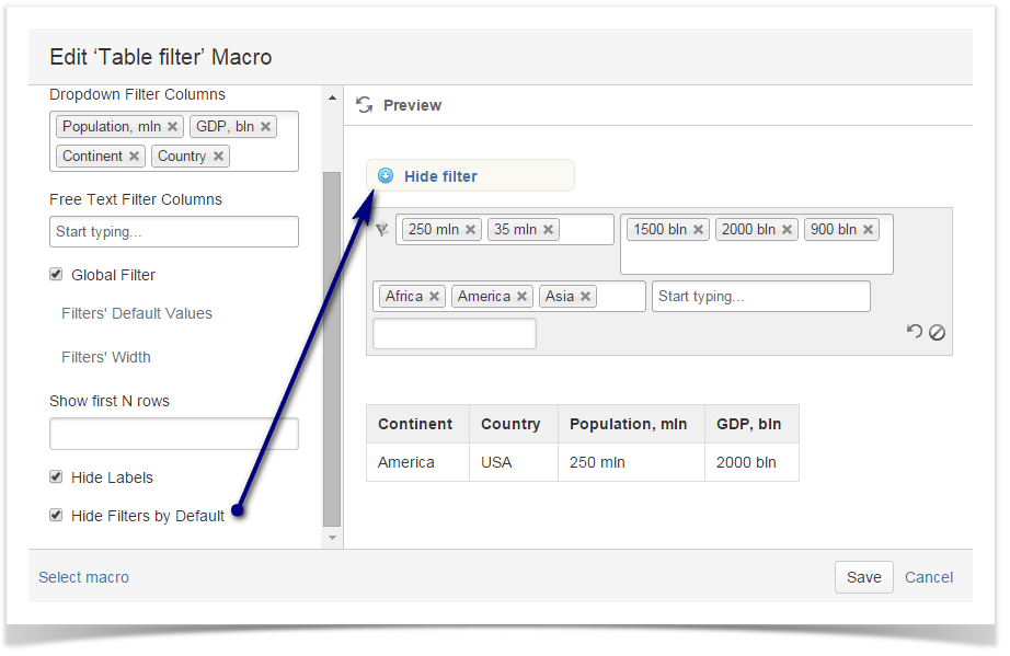 How to use Table filter macro - Table Filter for Confluence - StiltSoft Docs